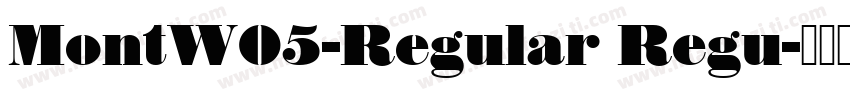 MontW05-Regular Regu字体转换